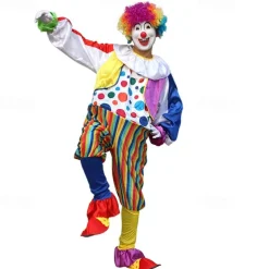 Joker Clown Halloween Outfits Costume Circus Carnival Costume Cosplay Adults' Men's Women's Halloween Carnival Mardi Gras Performance Party Easy Halloween Costumes Dress Up