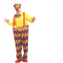 Joker Clown Halloween Outfits Costume Circus Carnival Costume Cosplay Adults' Men's Women's Halloween Carnival Mardi Gras Performance Party Easy Halloween Costumes Dress Up