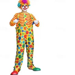 Joker Clown Halloween Outfits Costume Circus Carnival Costume Cosplay Adults' Men's Women's Halloween Carnival Mardi Gras Performance Party Easy Halloween Costumes Dress Up