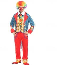 Joker Clown Halloween Outfits Costume Circus Carnival Costume Cosplay Adults' Men's Women's Halloween Carnival Mardi Gras Performance Party Easy Halloween Costumes Dress Up