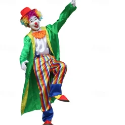 Joker Clown Halloween Outfits Costume Circus Carnival Costume Cosplay Adults' Men's Women's Halloween Carnival Mardi Gras Performance Party Easy Halloween Costumes Dress Up