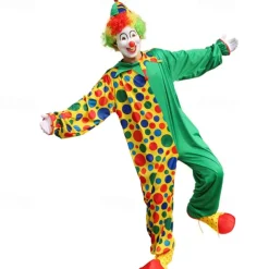 Joker Clown Halloween Outfits Costume Circus Carnival Costume Cosplay Adults' Men's Women's Halloween Carnival Mardi Gras Performance Party Easy Halloween Costumes Dress Up