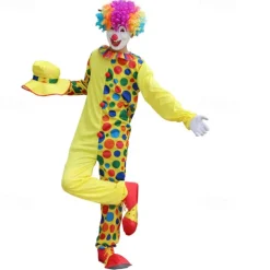 Joker Clown Halloween Outfits Costume Circus Carnival Costume Cosplay Adults' Men's Women's Halloween Carnival Mardi Gras Performance Party Easy Halloween Costumes Dress Up