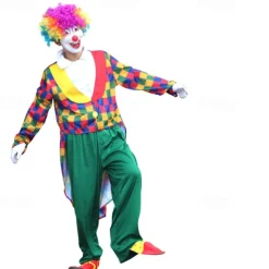 Joker Clown Halloween Outfits Costume Circus Carnival Costume Cosplay Adults' Men's Women's Halloween Carnival Mardi Gras Performance Party Easy Halloween Costumes Dress Up