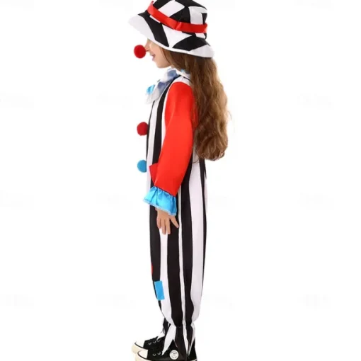 Joker Clown Halloween Outfits Costume Jumpsuit Circus Carnival Costume Cosplay Costume Kid's Boys' Girls' Halloween Carnival Mardi Gras Performance Party Easy Halloween Costumes Dress Up