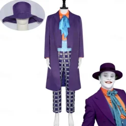 Joker Clown Jack Napier Cosplay Costume Outfits Movie Cosplay for Men's Adults' Carnival Party