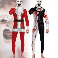 Joker Halloween Costume Bodysuit Terrifier Scary Costume Adults' Men's Carnival Party / Evening Easy Halloween Costumes Dress Up