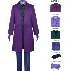 Joker Joker: Folie à Deux Joker 2 Joker Clown Cosplay Costume Outfits Costume Party Movie Cosplay for Men's Adults' Carnival