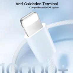 Joyroom Lightning Cable 30W 3.3ft USB C to Lightning 3 A Fast Charging Nylon Braided Durable Soft Touch For iPhone Phone Accessory