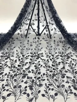 Jumpsuit / Pantsuit Beaeded Lace Applique Mother of the Bride Jumpsuit Elegant Wedding Guest Minimalist Casual Mock Neck Floor Length Lace Stretch Satin Long Sleeve