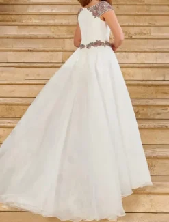 Jumpsuits Floor Length Flower Girl Dress Beach Wedding First Communion Girls Cute Prom Dress Chiffon with Beading Elegant Fit 3-16 Years dress to impress