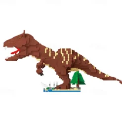Jurassic Dinosaur Micro Building Blocks 2290pcs Carnotaurus DIY Mini Diamond Blocks Bricks Toy Dinosaur for Boys Age 8-12 9 10 11 12 13 14 15 16 Teens Adults