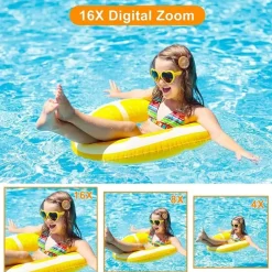 4K Digital Camera 50MP 16X Digital Zoom Camera 2.4-inch IPS Screen Face Detection Flash Camera Motion Detection Timer Camera