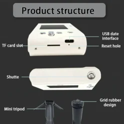 4K Digital Camera Point and Shoot Photography Travel Selfie Camara 2.4inch Screen Entry-Level Gift Compact Digicam Selfie Mini Retro Cam