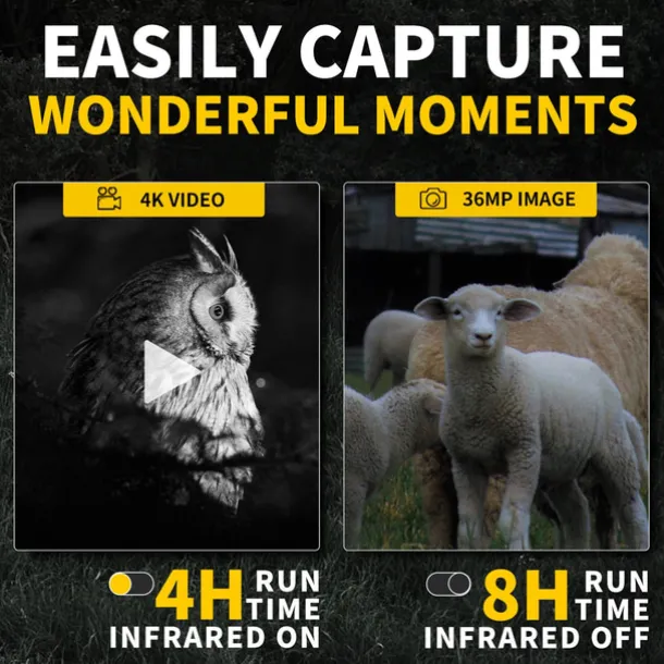 4K Digital Night Vision 300M Full-Dark Viewing Day Night Use 6X Zoom Support 36MP Resolution Photo Taking 4K Video Recording