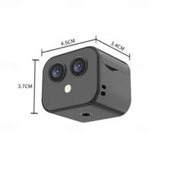 4K Dual-Lens WiFi Mini Camera - Indoor Smart Home Security Camera with Infrared Night Vision, Motion Detection, HD Video Recorder