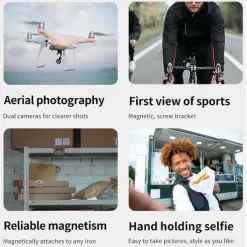 4K Dual-Lens WiFi Mini Camera - Indoor Smart Home Security Camera with Infrared Night Vision, Motion Detection, HD Video Recorder