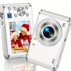 4K Front and Rear Dual Camera Digital Camera 16x Efficient Zoom 2.8 Inch Screen Autofocus Selfie Camera Front Camera Point and Shoot Camera