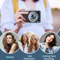 4K Front and Rear Dual Camera Digital Camera 16x Efficient Zoom 2.8 Inch Screen Autofocus Selfie Camera Front Camera Point and Shoot Camera