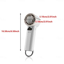 K52 Handheld Cooling Fan with Ice Porcelain Refrigeration, 13000rpm Motor, 100-Speed Stepless Control, Foldable Design, LED Display, and Type-C Charging – Portable Mini Fan for Summer Travel & Office