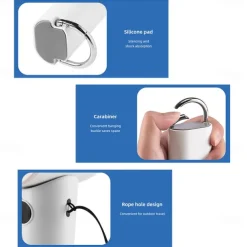 K52 Handheld Cooling Fan with Ice Porcelain Refrigeration, 13000rpm Motor, 100-Speed Stepless Control, Foldable Design, LED Display, and Type-C Charging – Portable Mini Fan for Summer Travel & Office