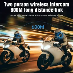 4K HD shooting all-in-one motorcycle intercom helmet dash cam bluetooth headset