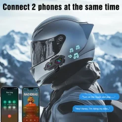 4K HD shooting all-in-one motorcycle intercom helmet dash cam bluetooth headset