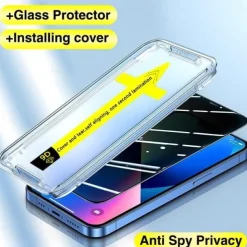 8K High End Tempered Glass For IPhone 15 14 13 12 11 Pro Max XS MAX X XR Screen Protector With Alignment Mounting Cover