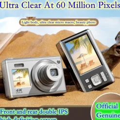 4k Optical Zoom Digital Camera Point and Shoot Digicam with Dual Display Compact Travel Camera