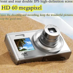 4k Optical Zoom Digital Camera Point and Shoot Digicam with Dual Display Compact Travel Camera