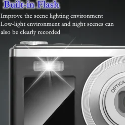 4k Optical Zoom Digital Camera Point and Shoot Digicam with Dual Display Compact Travel Camera