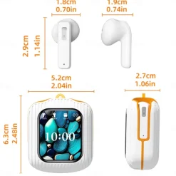 K8 True Wireless Headphones TWS Earbuds In Ear Bluetooth 5.3 Stereo Fast Charging ENC Environmental Noise Cancellation Touch Screen TWS Earbuds