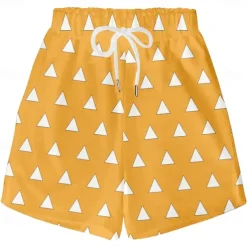Kamado Nezuko Kamado Tanjiro Tomioka Giyuu Shorts Cartoon Manga Anime 3D Harajuku Graphic Kawaii For Men's Women's Unisex Adults' Back To School 3D Print