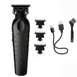 KEMEI Black Hair Clippers for Men Cordless Clippers for Hair Cutting Professional Barber Clippers USB Rechargeable Wireless Hair