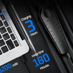 KEMEI Black Hair Clippers for Men Cordless Clippers for Hair Cutting Professional Barber Clippers USB Rechargeable Wireless Hair