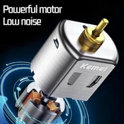 KEMEI Black Hair Clippers for Men Cordless Clippers for Hair Cutting Professional Barber Clippers USB Rechargeable Wireless Hair