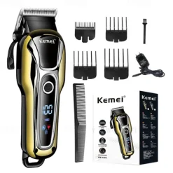 KEMEI Rechargeable Hair Trimmer For Men Shaver Professional Hair Clipper Hair Cutting Machine Barber Accessories Cut Machin Beard