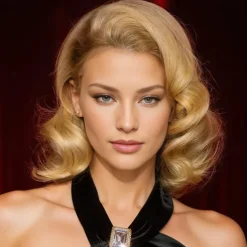 Kendall Jenner Inspired Wigs Synthetic Wig Body Wave Asymmetrical Wig Short Golden Blonde Synthetic Hair Women's Fashionable Design Soft Natural Blonde