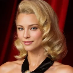 Kendall Jenner Inspired Wigs Synthetic Wig Body Wave Asymmetrical Wig Short Golden Blonde Synthetic Hair Women's Fashionable Design Soft Natural Blonde