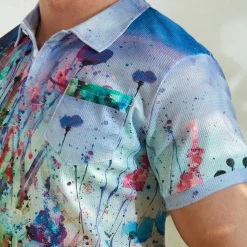 Kentucky Derby Men's Graphic Prints Waffle Polo Shirts Polo Shirts Lapel Polo Short Sleeve Polo Shirts Turndown Fashion Designer Casual Outdoor Street Casual Daily Print Summer Spring Blue-Green Blue