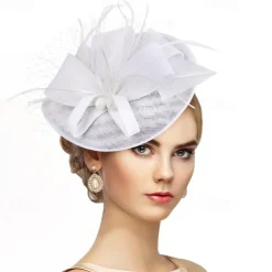 Kentucky Fascinators Hats for Women - Vintage Tea Party Attire Outfit Headband Church Veil Derby Hat for Women