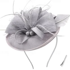 Kentucky Fascinators Hats for Women - Vintage Tea Party Attire Outfit Headband Church Veil Derby Hat for Women