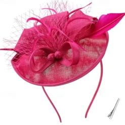 Kentucky Fascinators Hats for Women - Vintage Tea Party Attire Outfit Headband Church Veil Derby Hat for Women