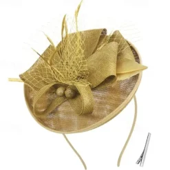 Kentucky Fascinators Hats for Women - Vintage Tea Party Attire Outfit Headband Church Veil Derby Hat for Women