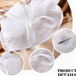 Kentucky Fascinators Hats for Women - Vintage Tea Party Attire Outfit Headband Church Veil Derby Hat for Women