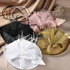 Kentucky Fascinators Hats for Women - Vintage Tea Party Attire Outfit Headband Church Veil Derby Hat for Women