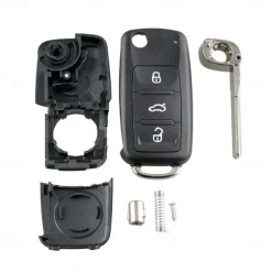 Key Fob Keyless Entry Remote Car Key Replacement 3 Buttons for Volkswagen Golf MK6 Polo Beetle Caddy Cars