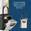 Key Storage Box Key Safe Key Lock Box Outdoor Waterproof 4-Digit Combination Key Storage Key Safe Outdoor Wall Mounted Hook