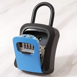 Key Storage Box Key Safe Key Lock Box Outdoor Waterproof 4-Digit Combination Key Storage Key Safe Outdoor Wall Mounted Hook