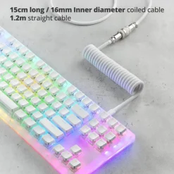 Keyboard Coiled USB C Cable for Gaming Keyboard Double-Sleeved Mechanical Keyboard Cable with Detachable Metal Aviator 1.5M USB-C to USB-A